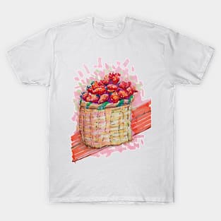 Strawberries Basket colorful T-Shirt